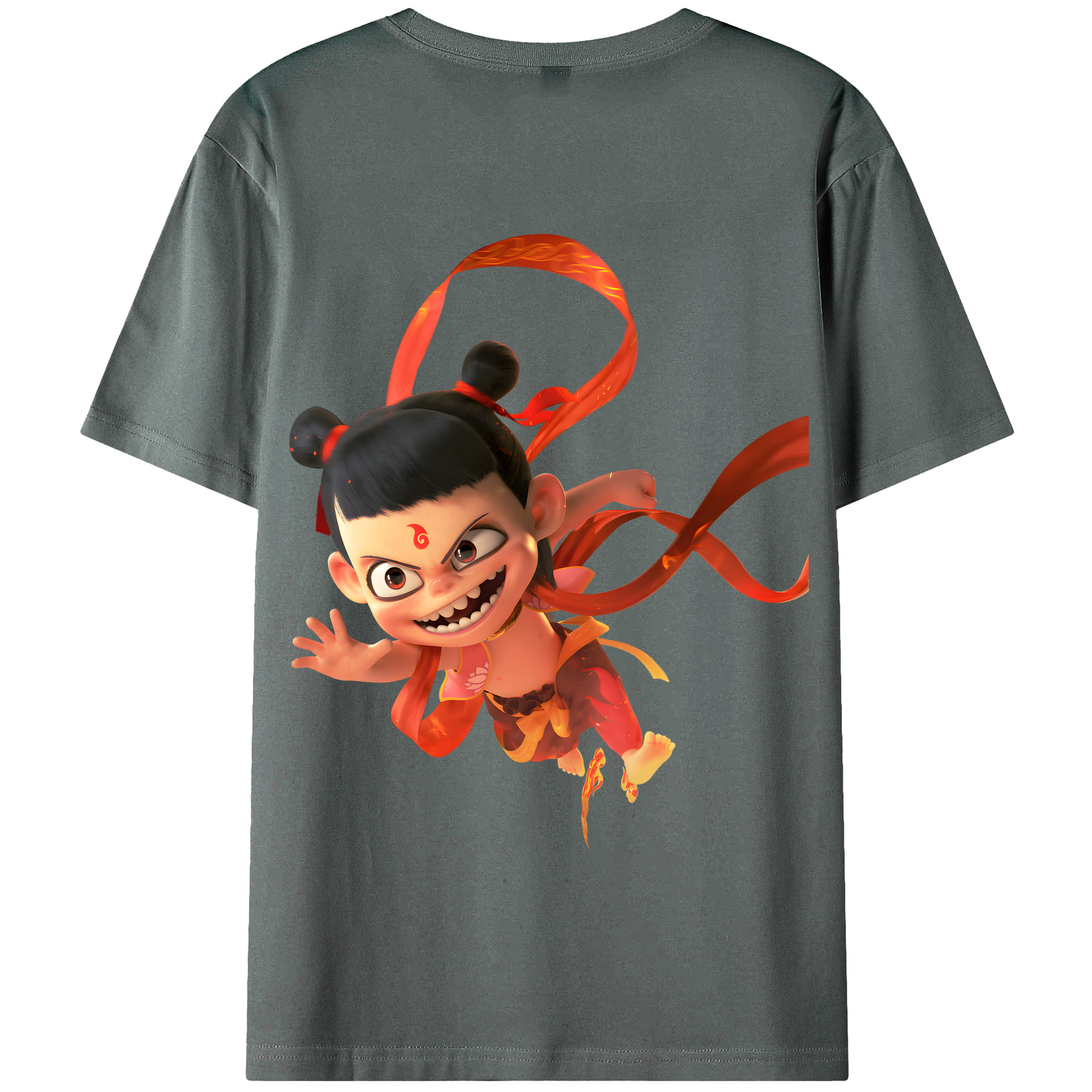 Ne Zha 2 ナタ 魔童の大暴れ 綿100％半袖Tシャツ（背面プリント）